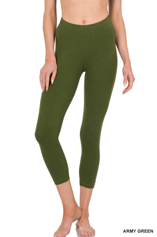 Premium Cotton Capri Leggings