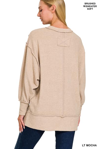 Brushed Melange Hacci Oversized Sweater