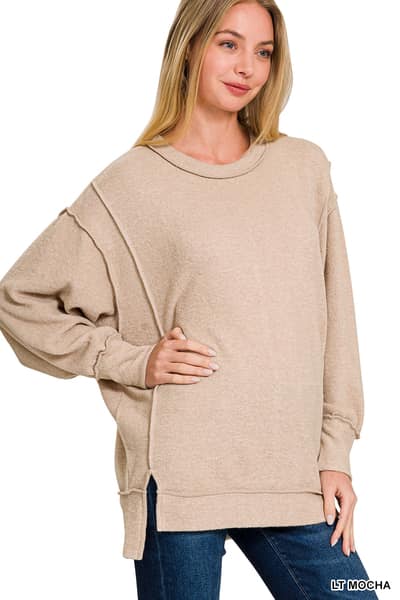 Brushed Melange Hacci Oversized Sweater