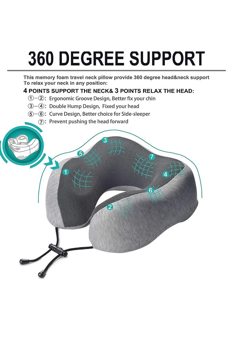 Travel U-Shaped Memory Foam Neck Pillow