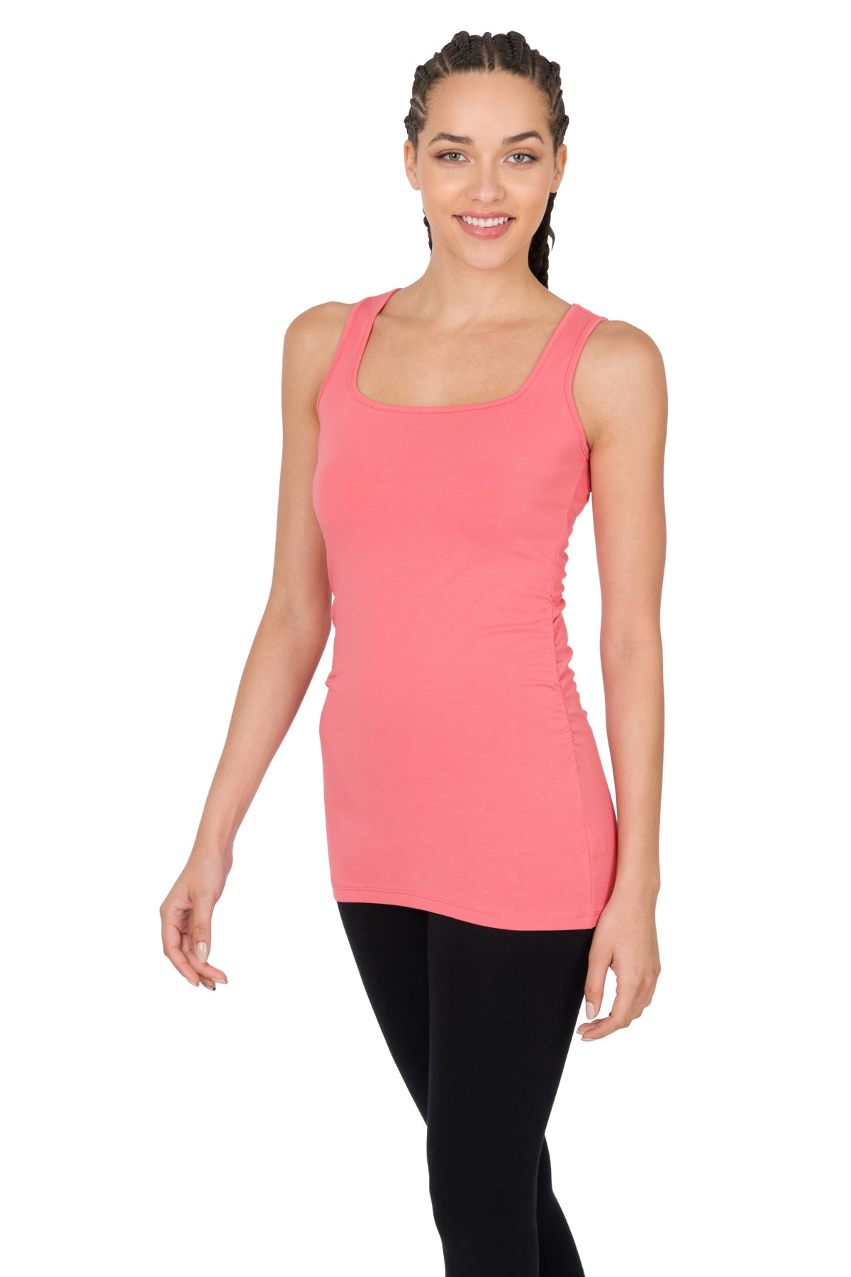 Side Ruched Tank Top