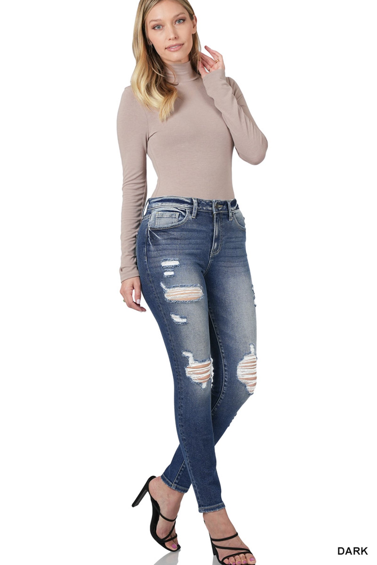 Distressed Skinny Denim Pants