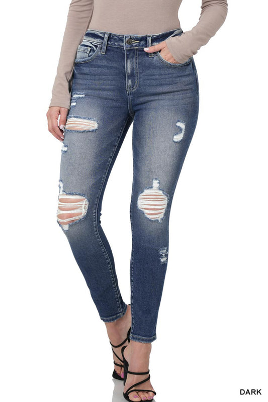 Distressed Skinny Denim Pants