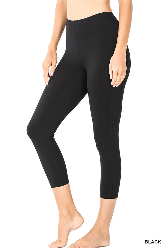 Premium Cotton Capri Leggings