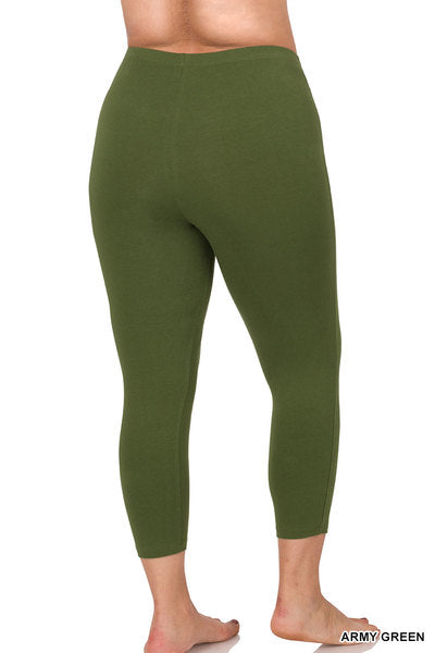 Plus Premium Cotton Leggings Capri