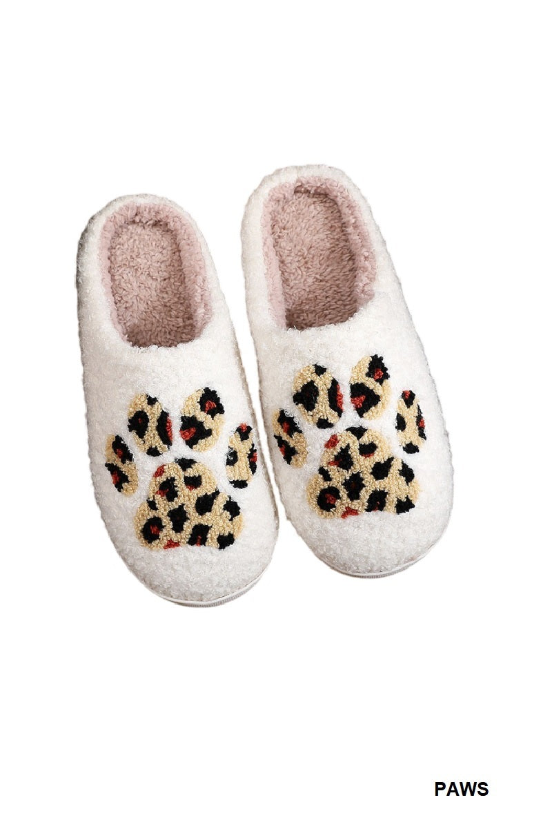 Cute Novelty Soft Plush Cozy Slippers - Paws