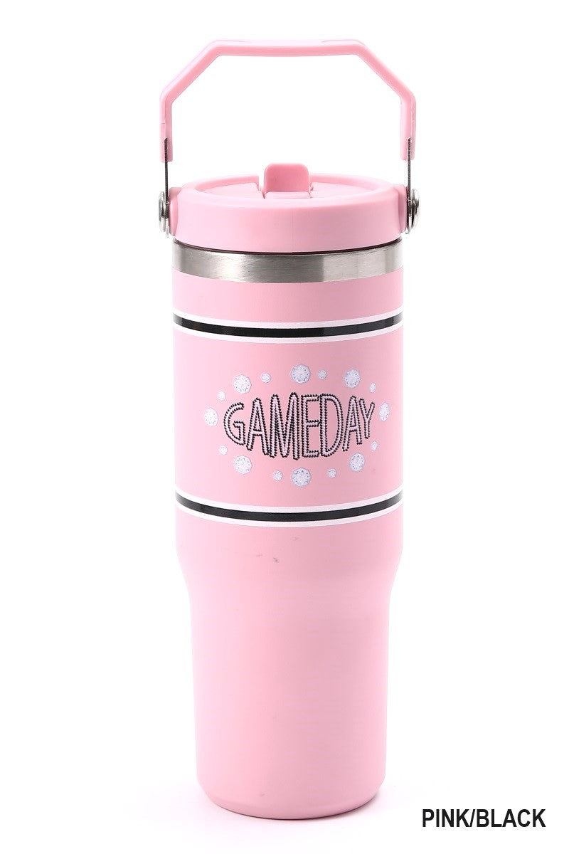 Game Day 30oz Stainless Steel Flip Straw Tumbler