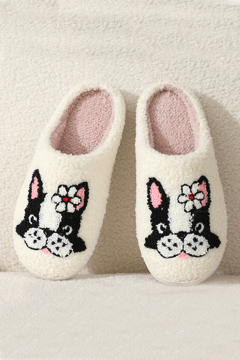 Cute Novelty Soft Plush Cozy Slippers - Puppy