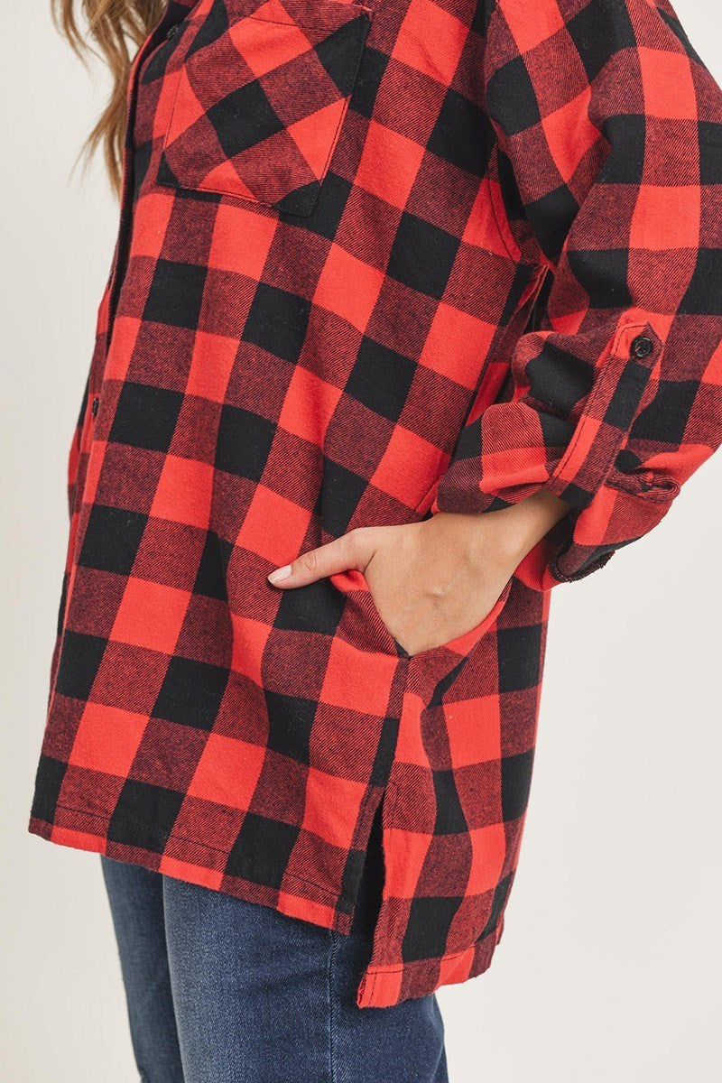 Buffalo Plaid Oversized Shirt