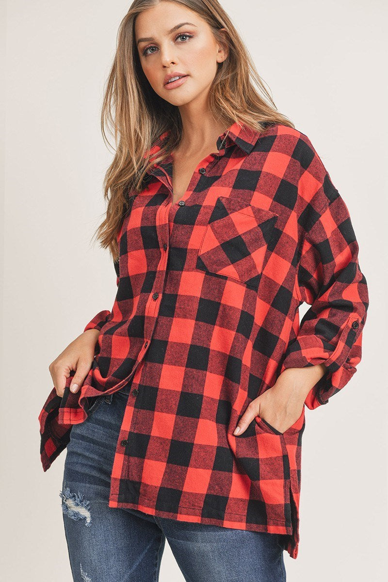 Buffalo Plaid Oversized Shirt