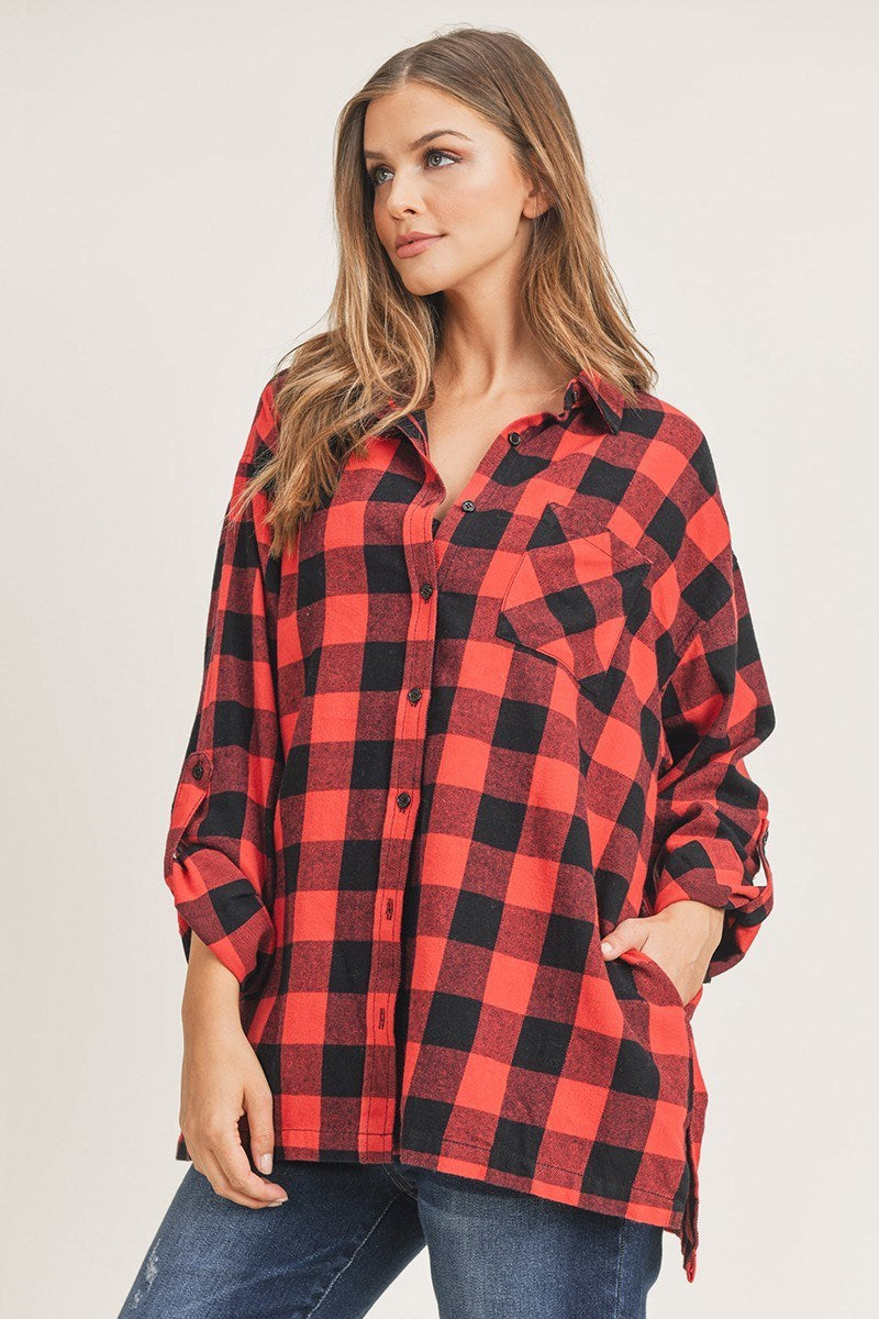 Buffalo Plaid Oversized Shirt