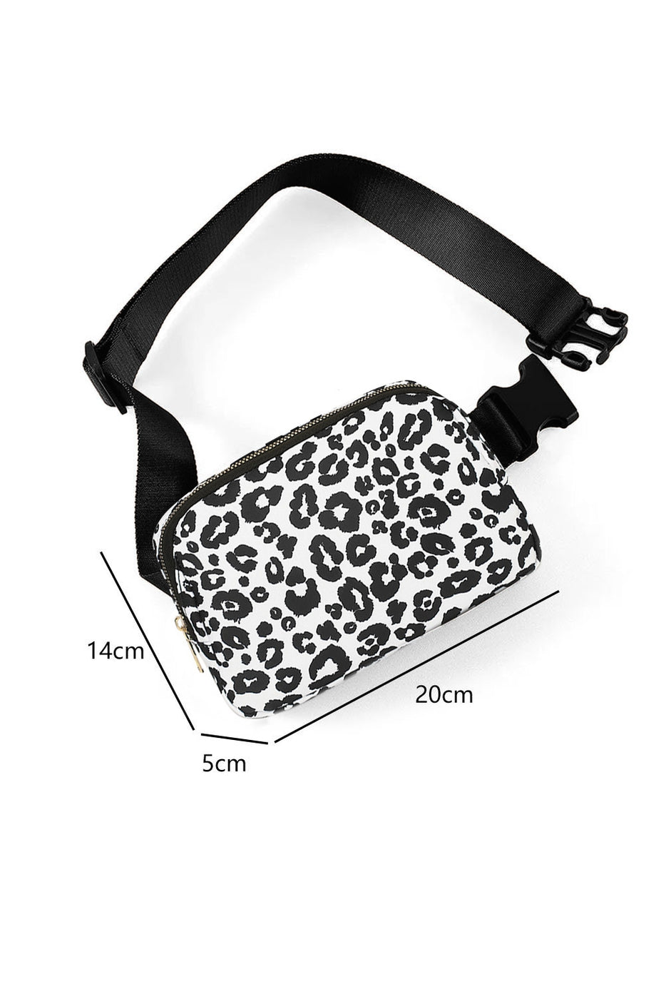 Leopard Buckle Canvas Chest Bag